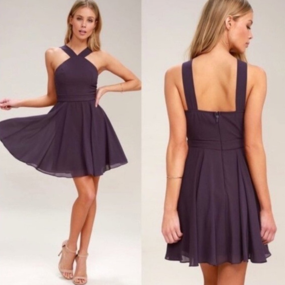 NWT! Lulus forevermore purple halter dress. Size medium‎